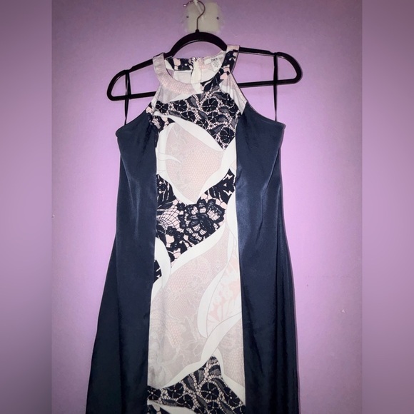 Bar III Blue and Cream Floral Dress - Picture 10 of 12